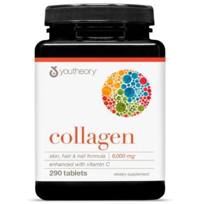 Youtheory Advanced Collagen - 6,000 mg Collagen - with Vitamin C - for Hair, Skin & Nails* - Collagen Supplements for Women and Men - 290 Tablets