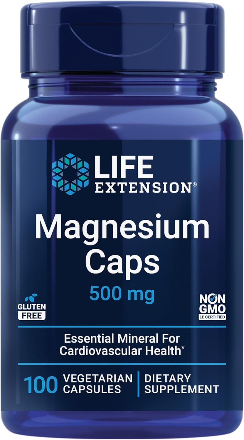 Life Extension Magnesium Vegetarian Capsules (500mg, 100 Pieces)