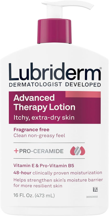 Lubriderm Advanced Therapy Daily Body Lotion with Vitamin E and B5 for Dry Skin - 16 Fl Oz