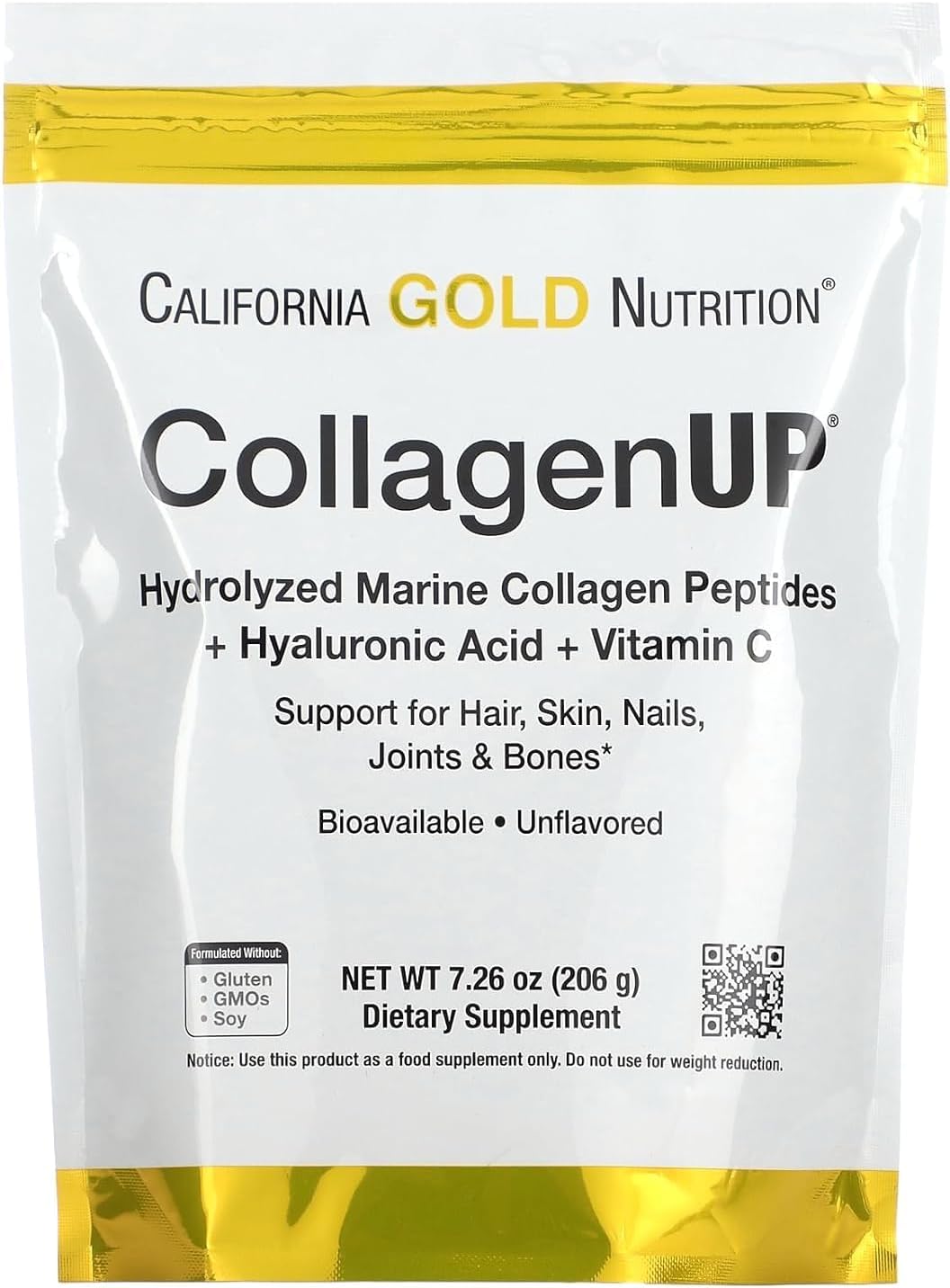 California Gold Nutrition CollagenUP، بدون نكهة، 7.26 أونصة (206 جم)