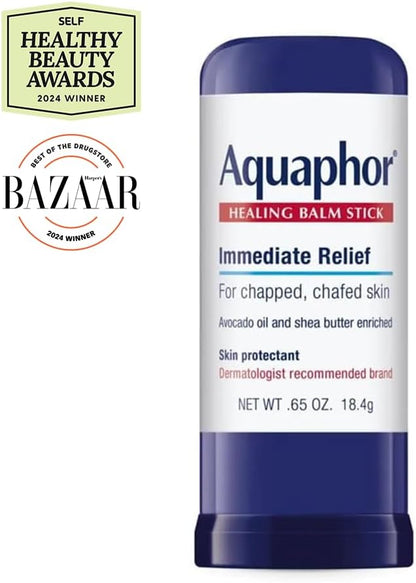 Aquaphor Healing Balm Stick – Skin Protectant with Avocado Oil & Shea Butter (0.65 oz)