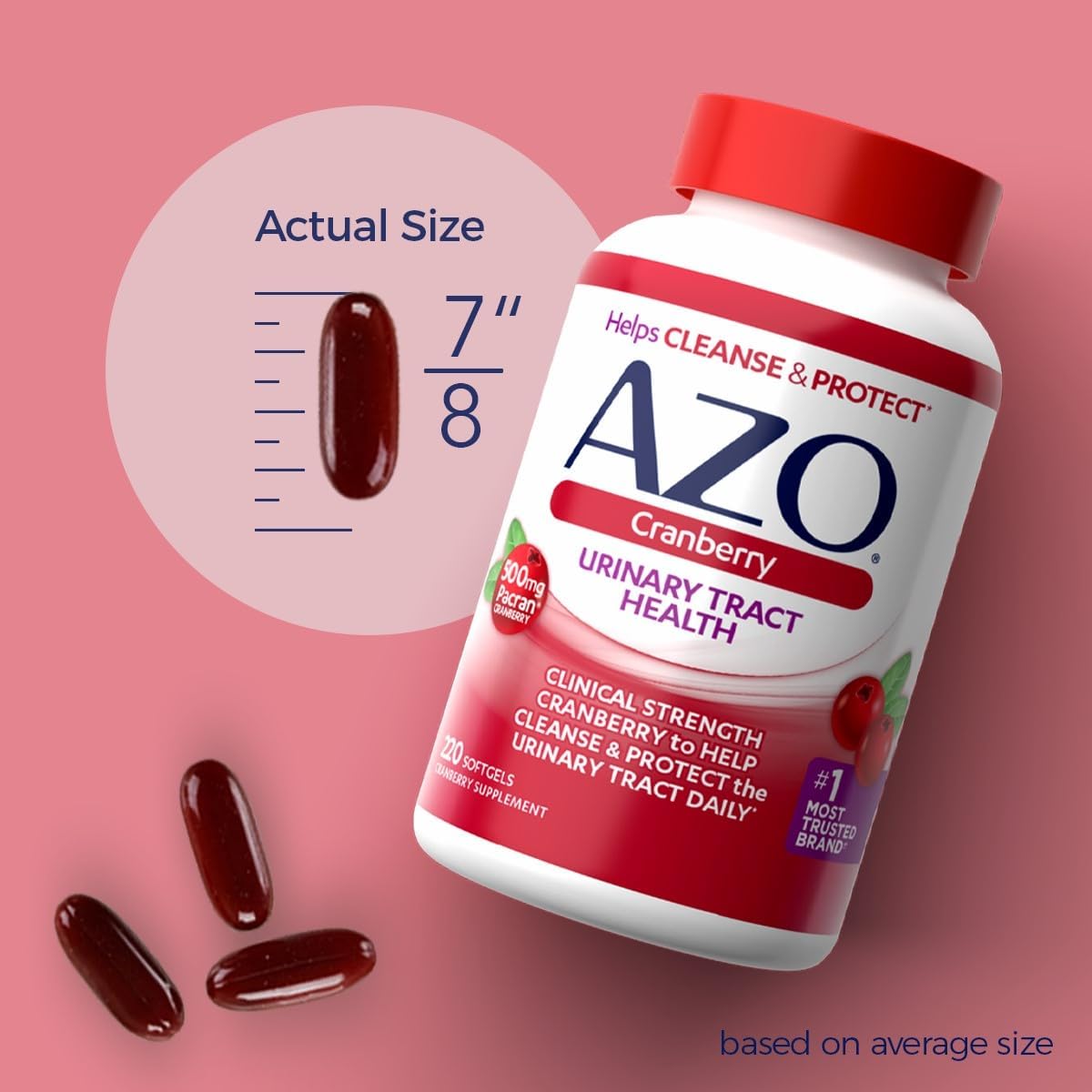 Azo Cranberry Urinary Tract Health Supplement (100 Softgels)