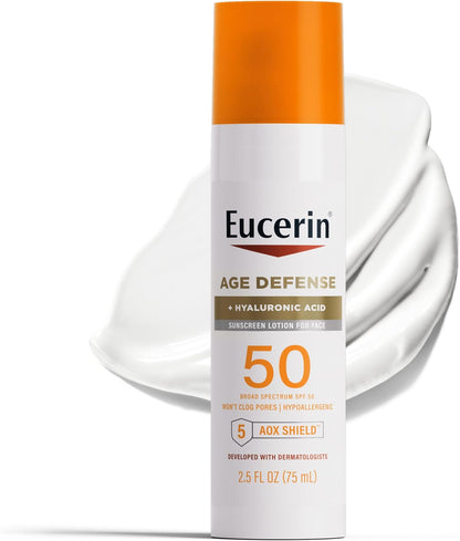 Eucerin Sun Age Defense SPF 50 Face Sunscreen Lotion, 2.5 fl oz