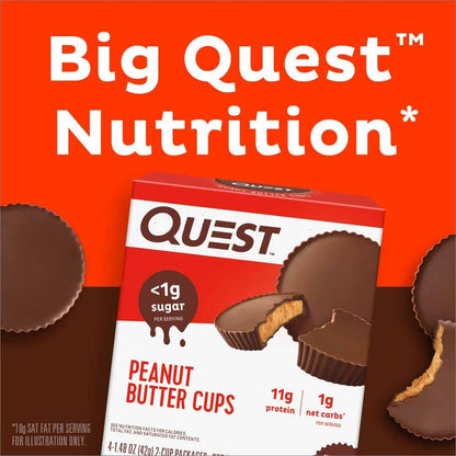 Quest Nutrition High Protein Low Carb, Gluten Free, Keto Friendly, Peanut Butter Cups, 17.76 Ounce