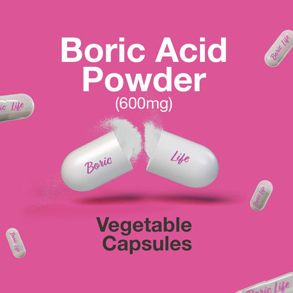 NutraBlast Boric Acid Vaginal Suppositories - 30 Count, 600mg - 100% Pure Made in USA - Boric Life Intimate Health Support