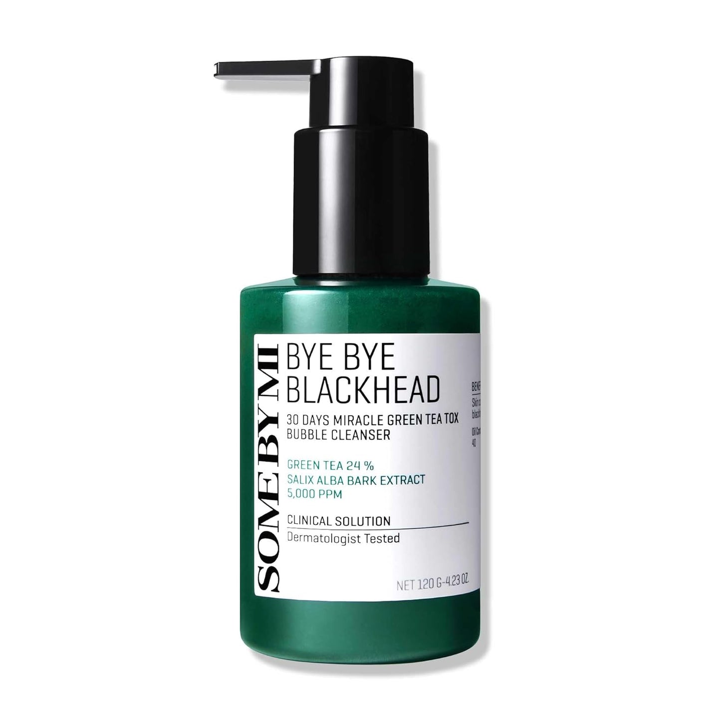 SOME BY MI, Bye Bye Blackhead 30 Days Miracle Green Tea Tox Bubble Cleanser, 4.23 oz (120 g)