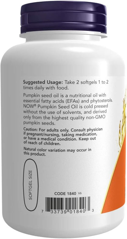 Now Pumpkin Seed Oil 1000 Mg Softgels - 100 Softgels