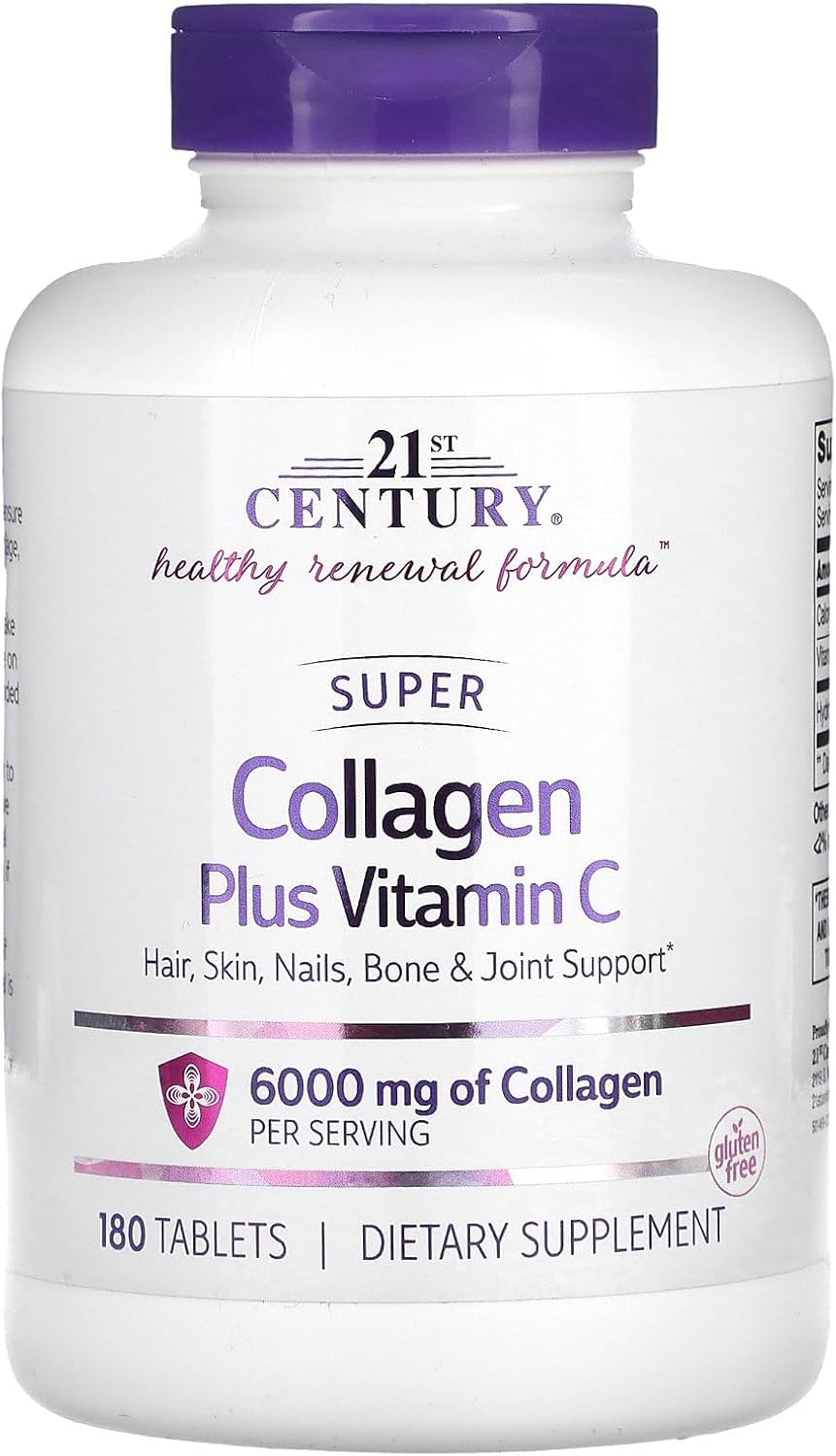 21st Century Super Collagen Plus Vitamin C Tablets, 180 Count