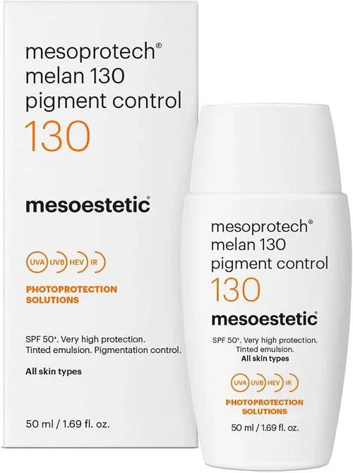 Mesoestetic Mesoprotech Melan Cream SPF 130+ Pigment Control-Protects Skin against UVB, UVA, HEV, IR-Facial Sunblock