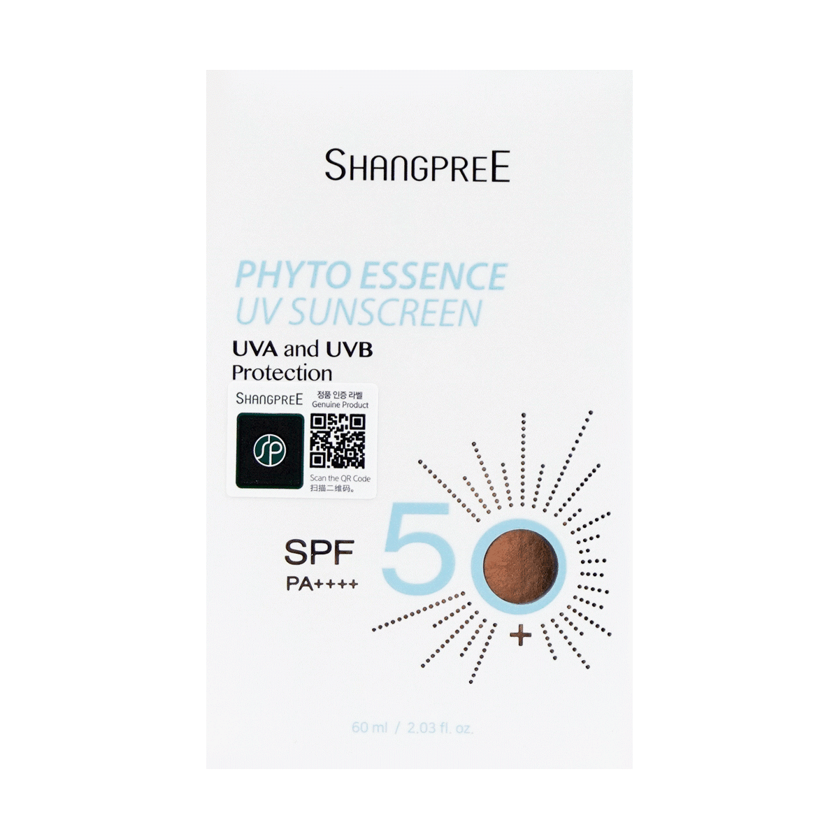 SHANGPREE Phyto Essence UV واقي من الشمس SPF50+ PA++++ 60 مل K Beauty 