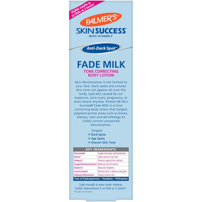 Palmer's, Skin Success® with Vitamin E, Fade Milk, Tone Correcting Body Lotion, 8.5 fl oz (250 ml)