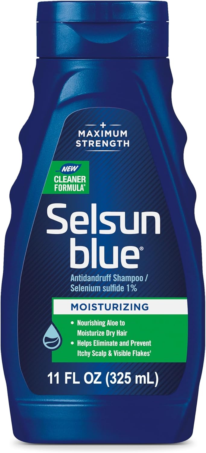 Selsun Blue Moisturizing with Aloe Dandruff Shampoo, 11 oz