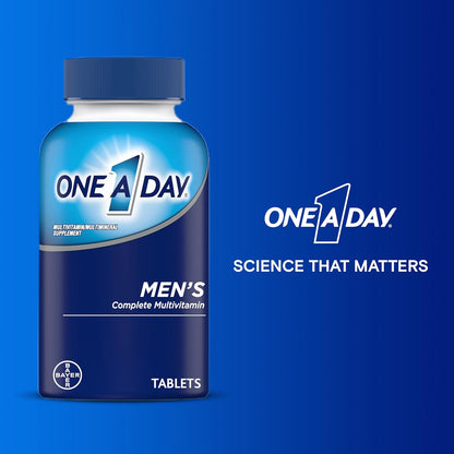 One A Day Men’s Multivitamin, Gluten-Free Supplement with Vitamins A, C, D, E, Zinc, B12, Calcium & More – 200 Count