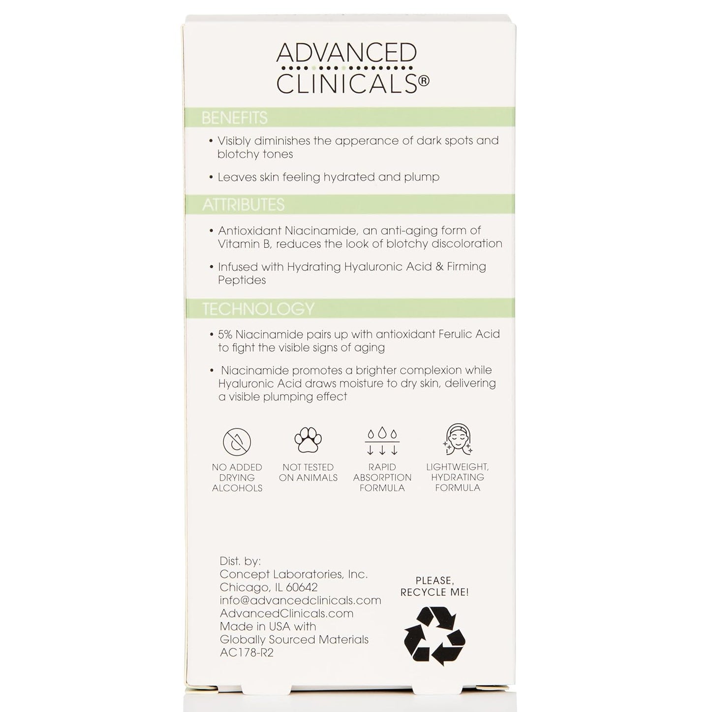 Advanced Clinicals, 5% Niacinamide Serum, 1.75 fl oz (52 ml)