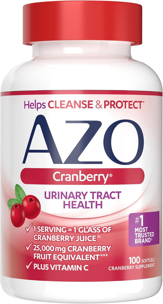 Azo Cranberry Urinary Tract Health Supplement (100 Softgels)