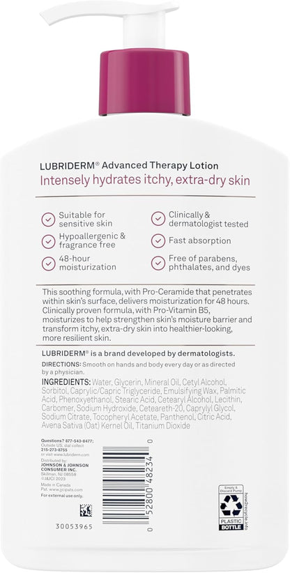 Lubriderm Advanced Therapy Daily Body Lotion with Vitamin E and B5 for Dry Skin - 16 Fl Oz