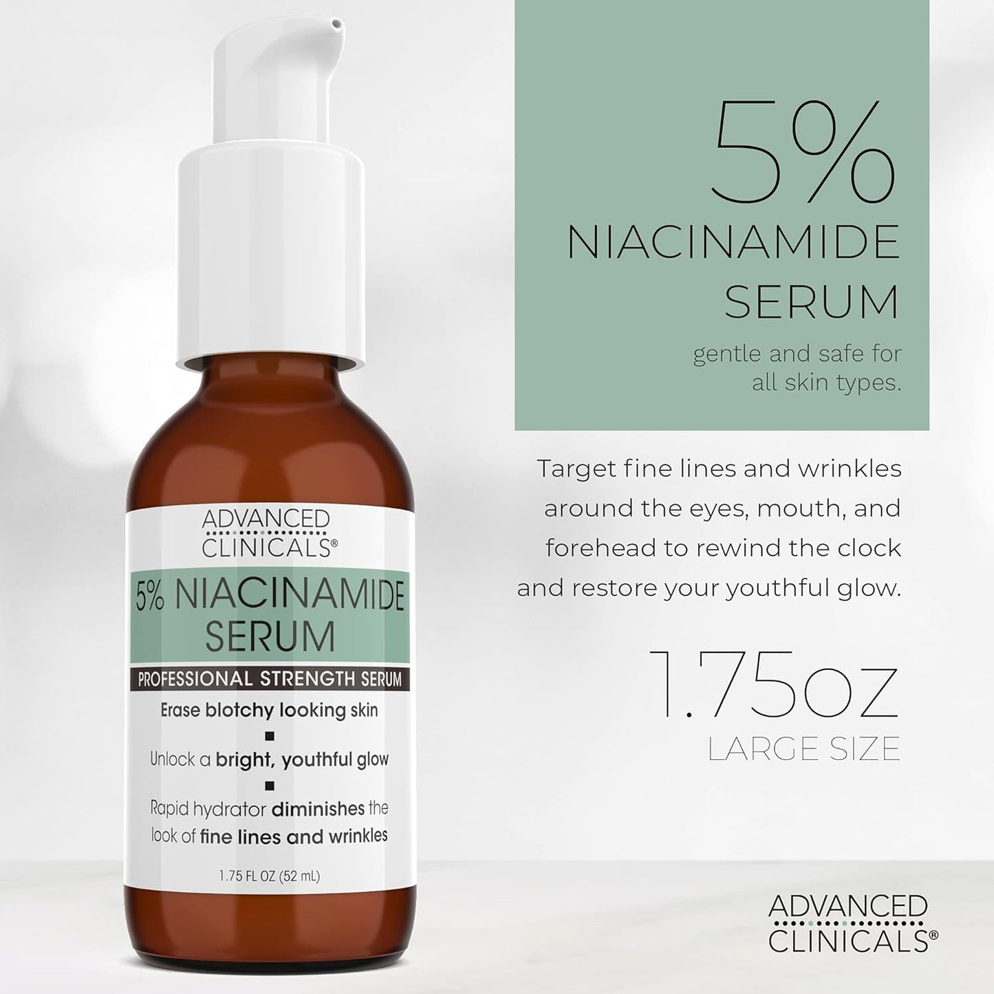 Advanced Clinicals, 5% Niacinamide Serum, 1.75 fl oz (52 ml)