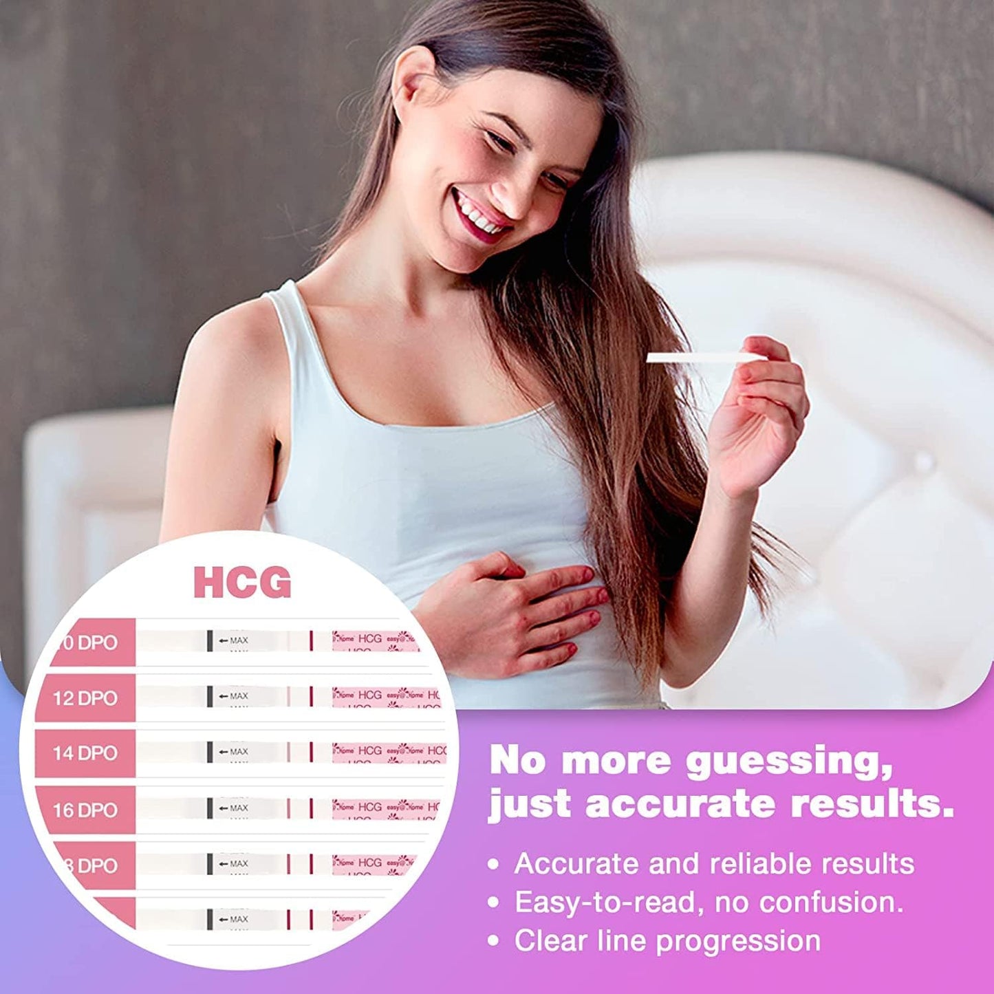 Easy@Home 50 Ovulation Test Strips and 20 Pregnancy Test Strips Combo Kit, (50 LH + 20 HCG)-Package May Vary