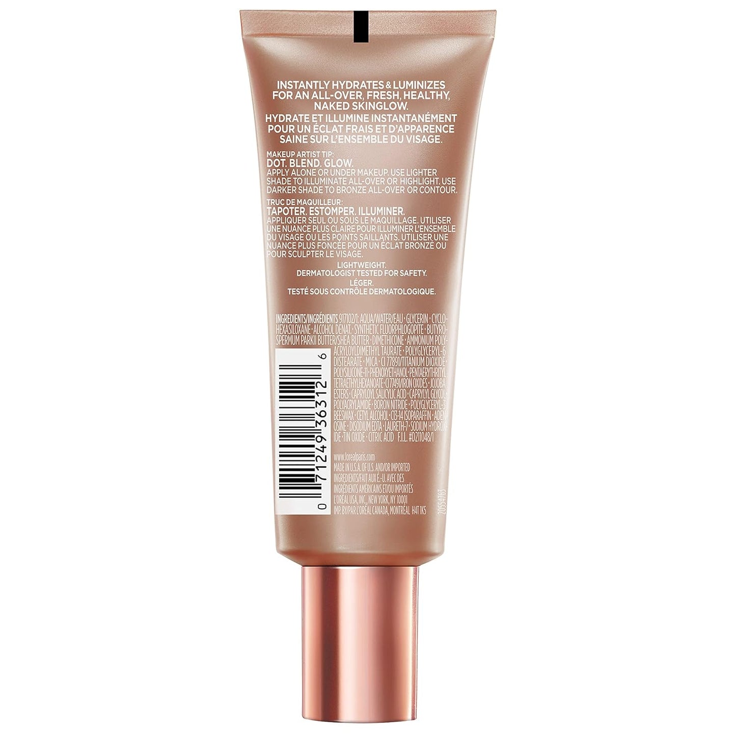 L'Oreal Paris Makeup True Match Lumi Glotion, Natural Glow Enhancer, Illuminator Highlighter, Bronzing Drops For a Sun-Kissed Glow, 903 Medium