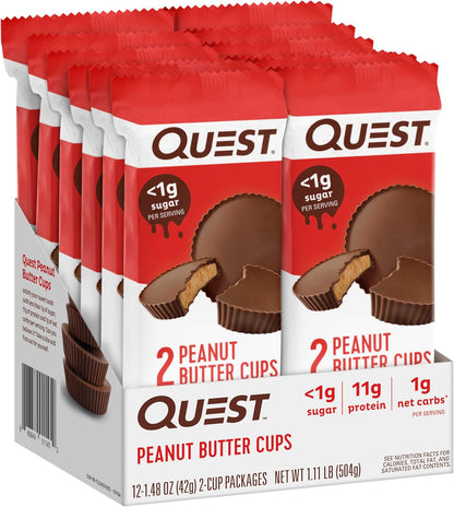 Quest Nutrition High Protein Low Carb, Gluten Free, Keto Friendly, Peanut Butter Cups, 17.76 Ounce