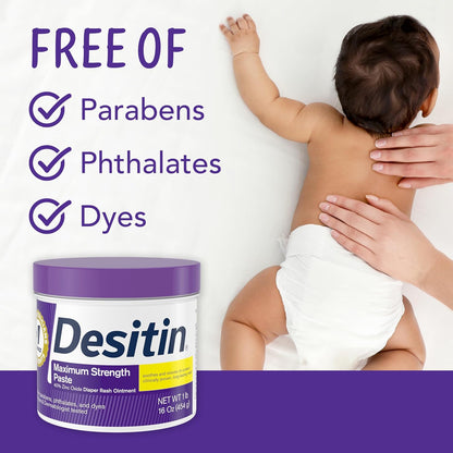 Desitin Baby's Diaper Rash Cream with 40% Zinc Oxide (16oz)