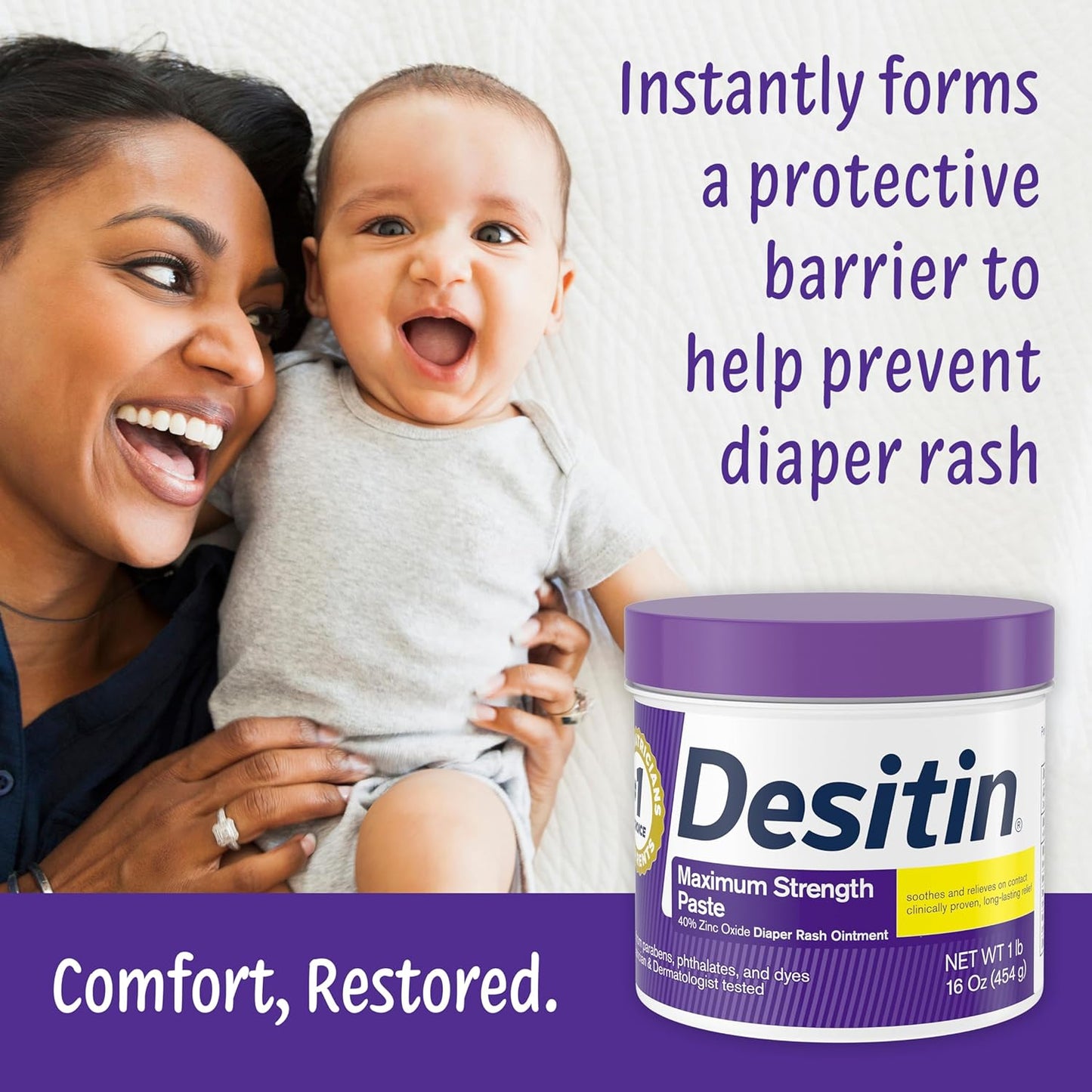 Desitin Baby's Diaper Rash Cream with 40% Zinc Oxide (16oz)