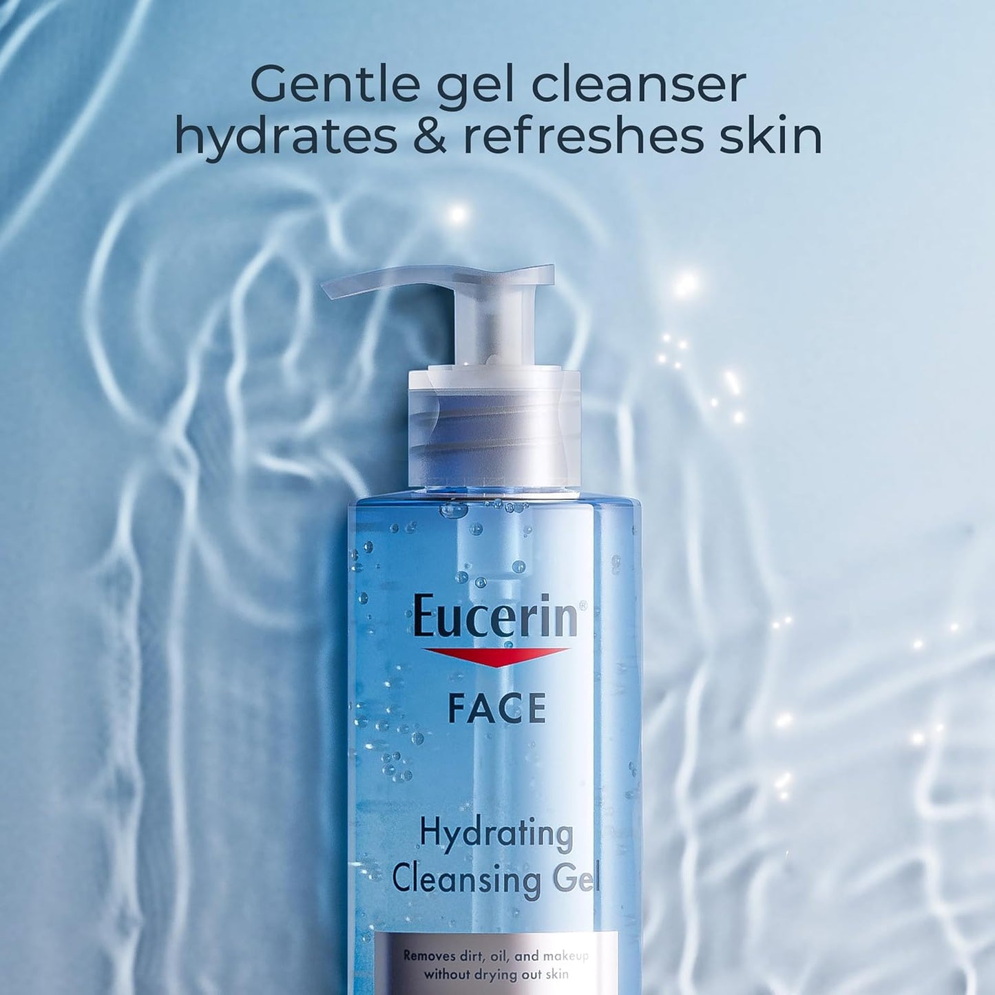 Eucerin, Face, Hydrating Cleansing Gel, Fragrance Free, 13.5 fl oz (400 ml)