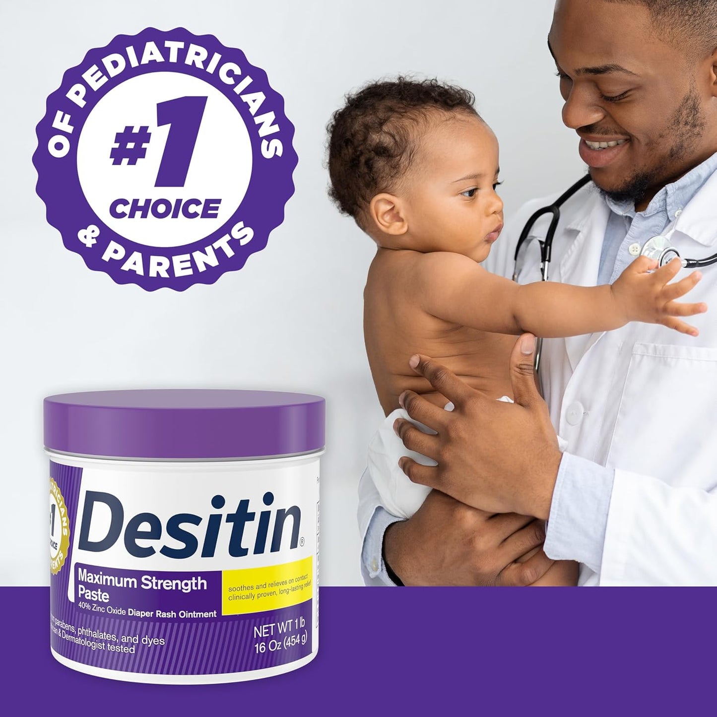 Desitin Baby's Diaper Rash Cream with 40% Zinc Oxide (16oz)