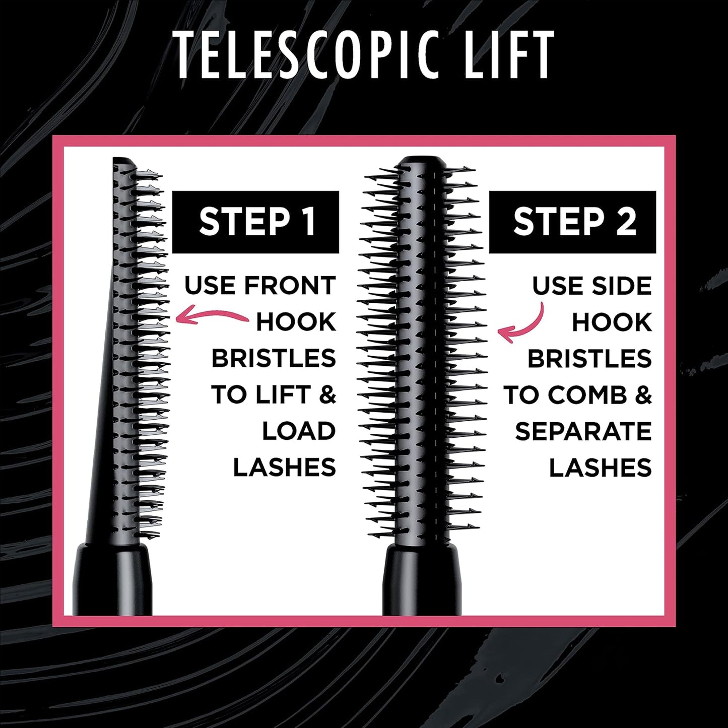 L’Oréal Paris Telescopic Lift Washable Mascara, Lengthening and Volumizing Eye Makeup, Lash Lift with Up to 36HR Wear, Black, 0.33 Fl Oz