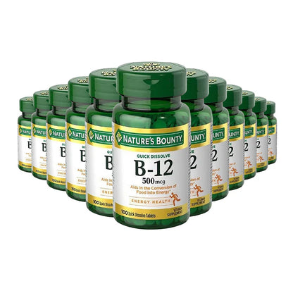 Nature's Bounty - Vitamin B-12 500 mcg Microlozenges - 100 Ct