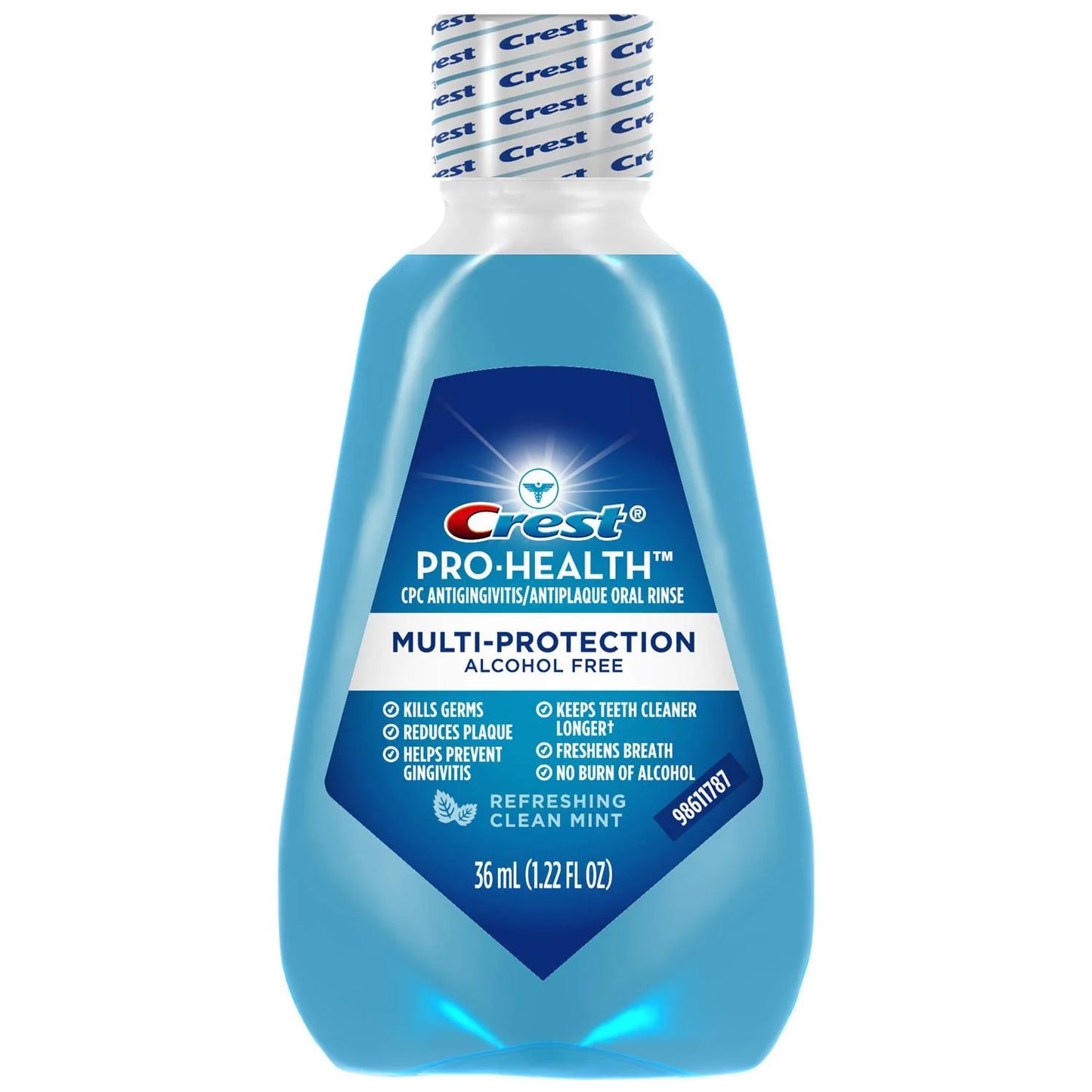 Crest Pro-Health Mouthwash, Alcohol Free, Multi-Protection Clean Mint - 1.2 Oz