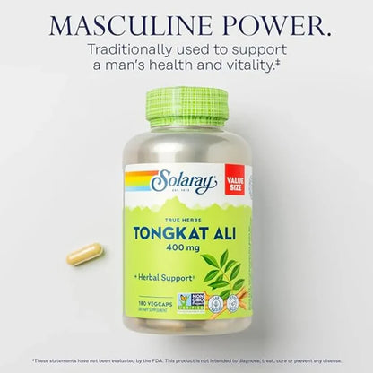 Solaray Tongkat Ali 400 mg - 60 VegCaps تونكات علي 400 مج 60 كبسولة