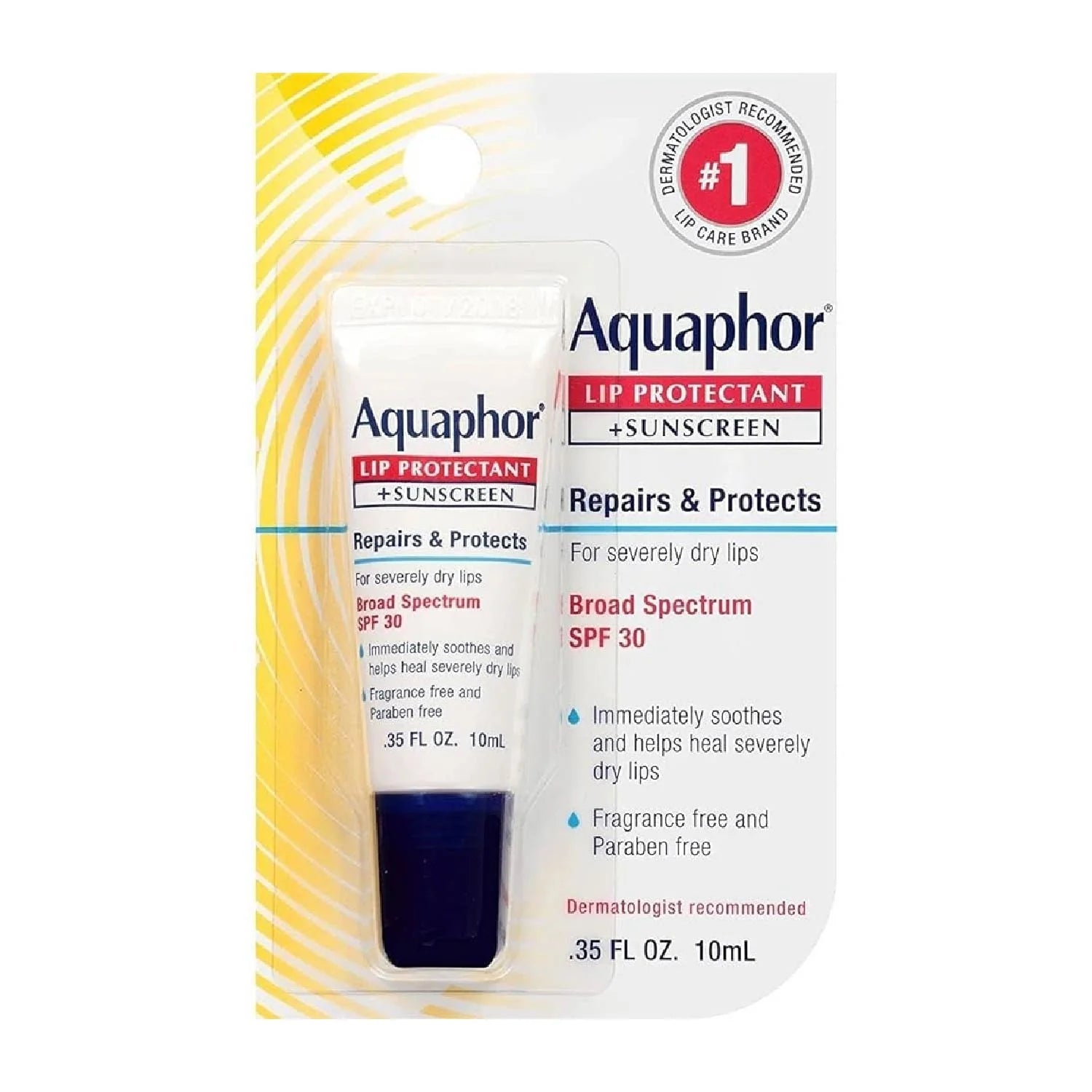 Aquaphor Lip Protectant Plus Sunscreen (أكوافور واقي الشفاه بالإضافة إلى واقي الشمس)