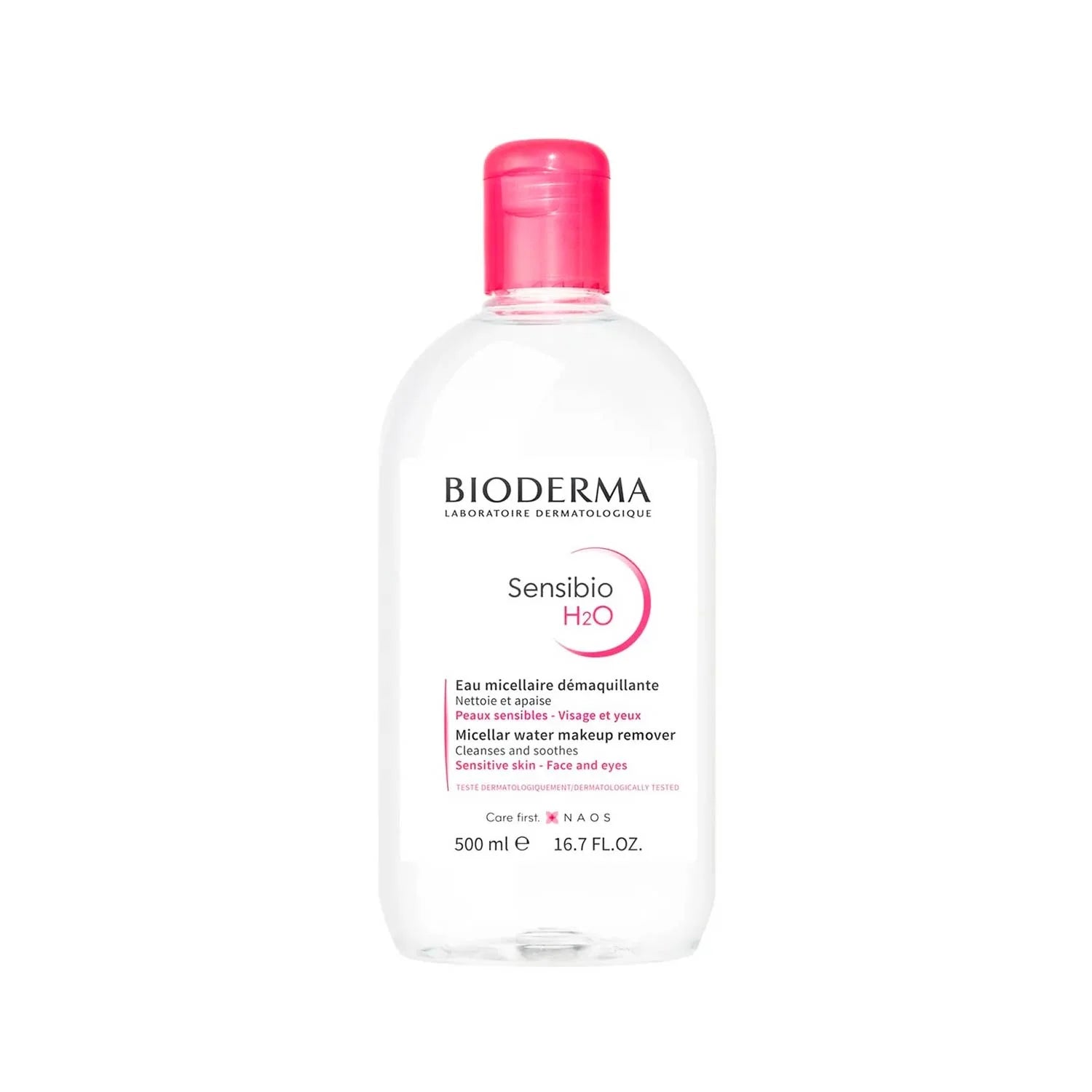 Bioderma Sensibio H2O Micellar Water Makeup Remover.