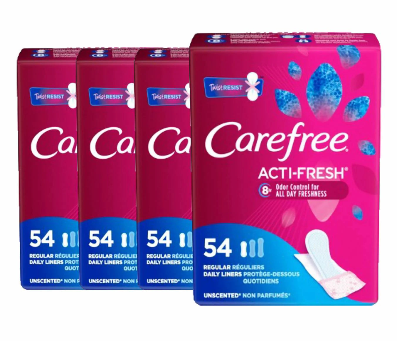 Best Carefree Actifresh Panty Liners. (بطانات اللباس الداخلي أكتيفريش من كيرفري، عادية للاستخدام بدون رائحة)