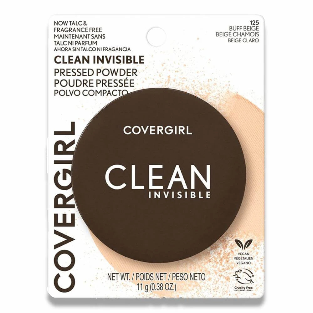 Covergirl - Clean Pressed Powder 125, Compact Buff Beige - 0.38 Oz