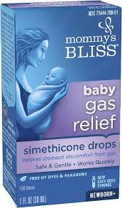 قطرات تخفيف غازات Mommy's Bliss، قطرات سيميثيكون للأطفال، تخفف من آلام المعدة، آمنة ولطيفة، بنكهة الزنجبيل، 1 أونصة سائلة (عبوة من قطعة واحدة) 