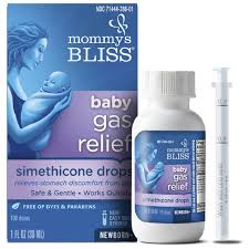 قطرات تخفيف غازات Mommy's Bliss، قطرات سيميثيكون للأطفال، تخفف من آلام المعدة، آمنة ولطيفة، بنكهة الزنجبيل، 1 أونصة سائلة (عبوة من قطعة واحدة) 