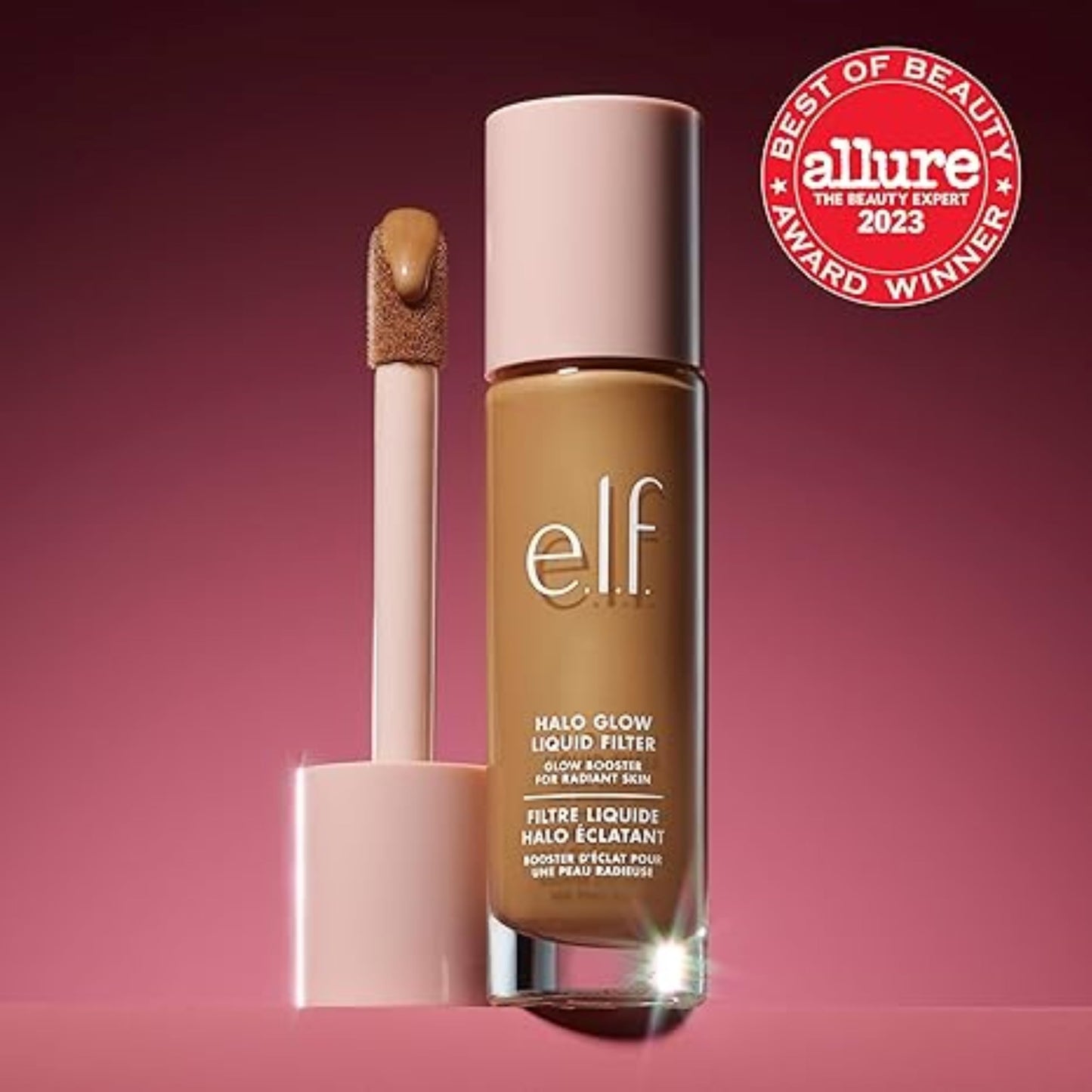 e.l.f. Halo Glow Liquid Filter, Complexion Booster For A Glowing, Soft-Focus Look, Infused With Hyaluronic Acid, Vegan & Cruelty-Free, 2 FairLight