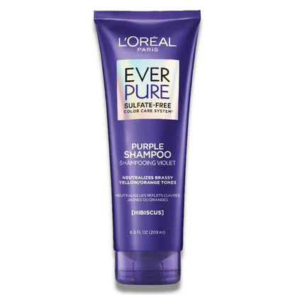 L'Oreal - Ever Pure Anti-Brass Toning Purple Shampoo, with Hibiscus - 6.8 Oz