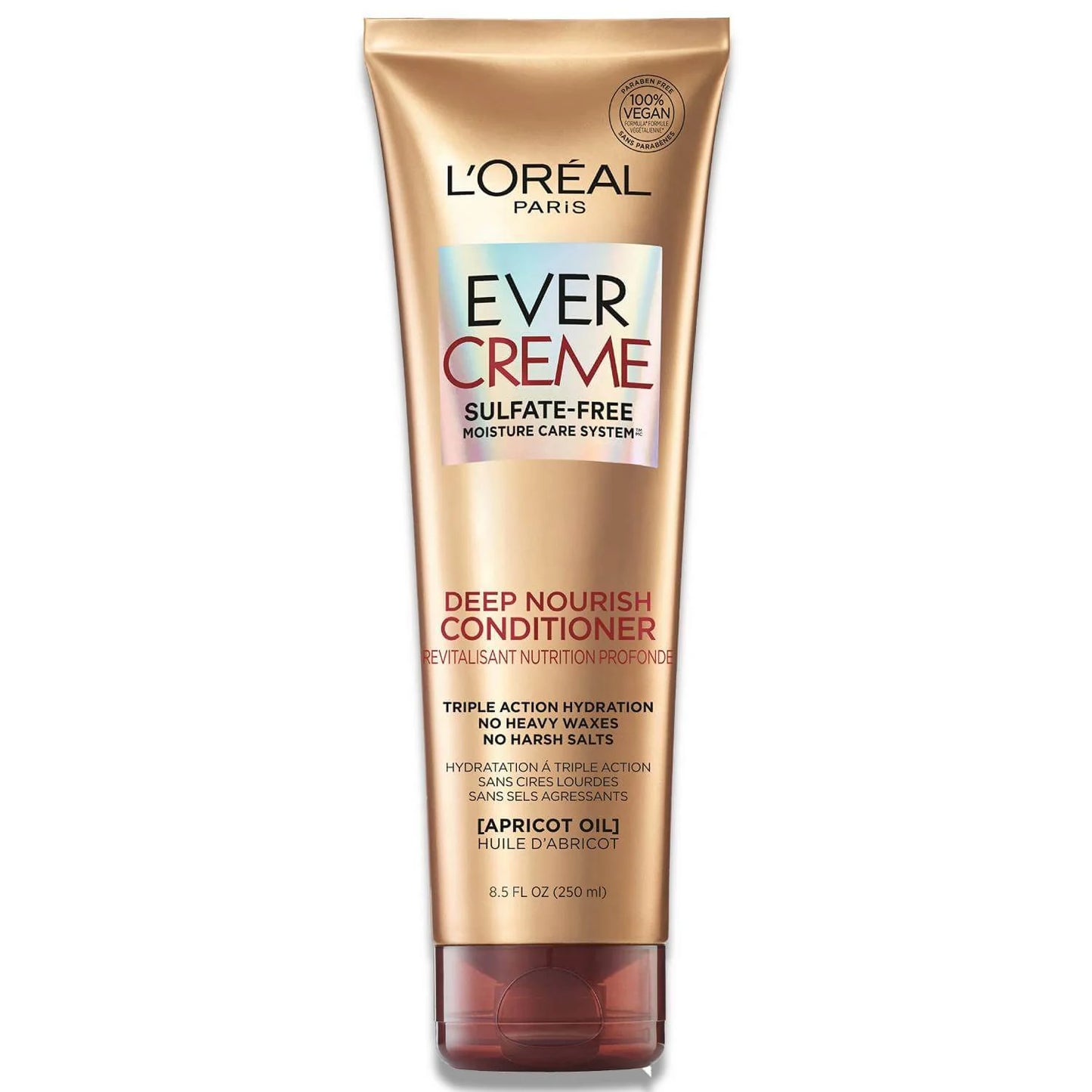 L'Oreal - Paris EverCreme Sulfate Free Conditioner, Deep Nourish, With Apricot Oil - 8.5 oz