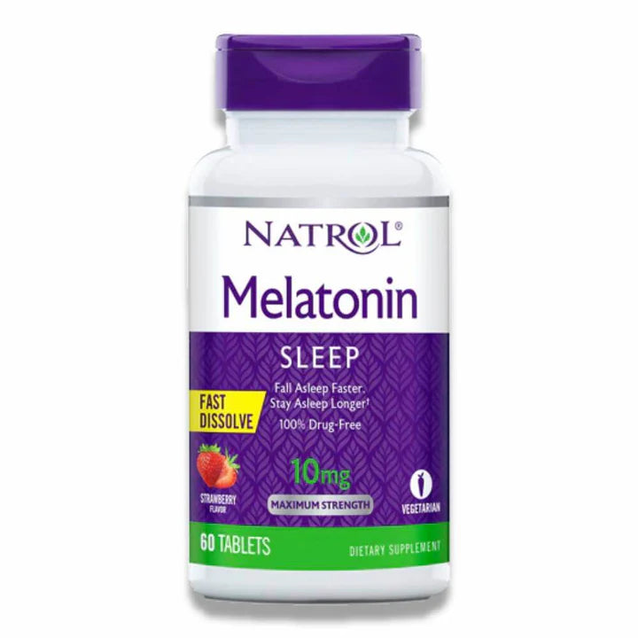 Natrol - Melatonin Sleep Fast Dissolve Maximum Strength, Strawberry - 10 mg