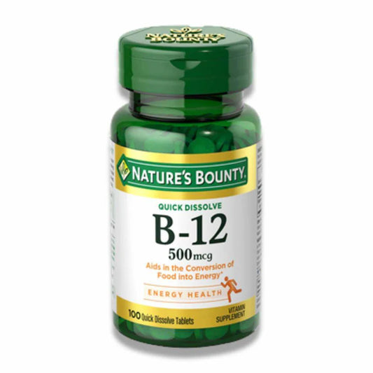 Nature's Bounty - Vitamin B-12 500 mcg Microlozenges - 100 Ct