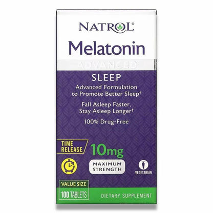 Natrol - Melatonin Sleep, Time Release - 10 mg - 100 Tablets