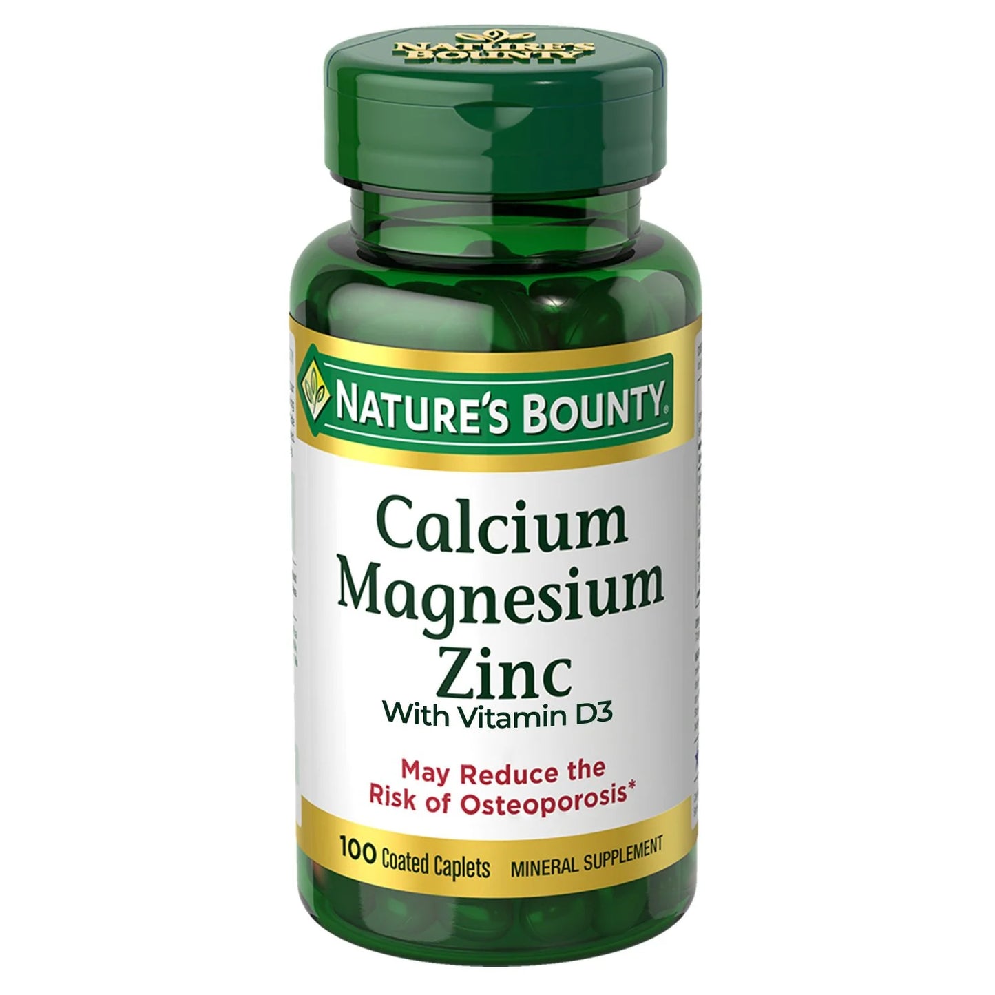 Nature's Bounty - Calcium, Magnesium, Zinc - 100 Caplets