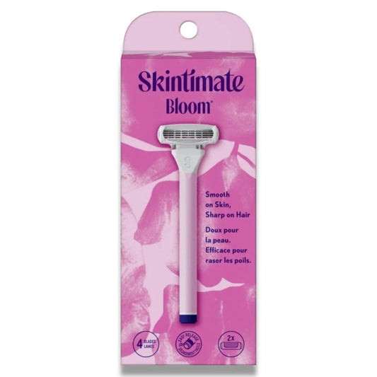 Skintimate - Bloom Women's Razor Kit, 1 Razor Handle 2 Refills